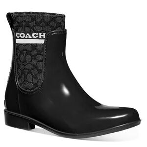 Coach Black and Gray Ankle Boots